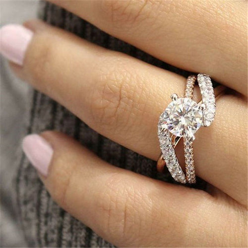 Women's Crystal Twist Ring