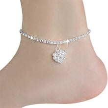 Load image into Gallery viewer, Shiny Silver Rhinestone Anklet