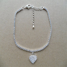 Load image into Gallery viewer, Shiny Silver Rhinestone Anklet