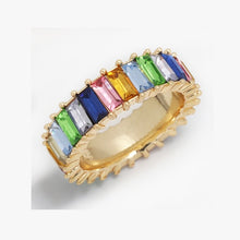 Load image into Gallery viewer, Sterling Silver Gold Line Ring