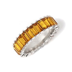 Sterling Silver Gold Line Ring