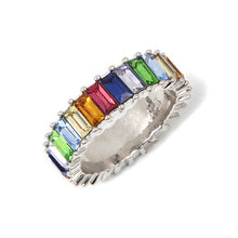 Load image into Gallery viewer, Sterling Silver Gold Line Ring