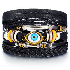 Men's Multi-Layer Leather Bracelet