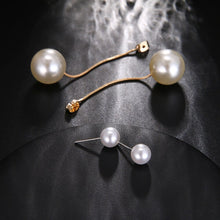 Load image into Gallery viewer, Round Pearl Tassel Earrings