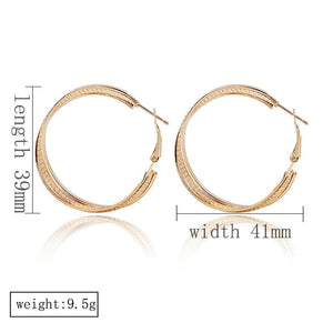 Big Circular Gold Hoop Earrings