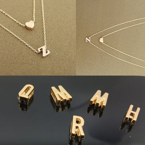 Alphabet Letter Pendant Necklace