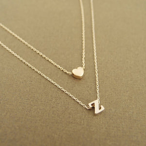 Alphabet Letter Pendant Necklace