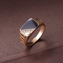 Load image into Gallery viewer, Men&#39;s Classic Gold Rhinestone Ring