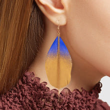 Load image into Gallery viewer, Long Style Tribal Feather Earrings