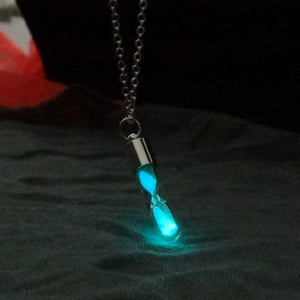 Glow In The Dark Hourglass Necklace