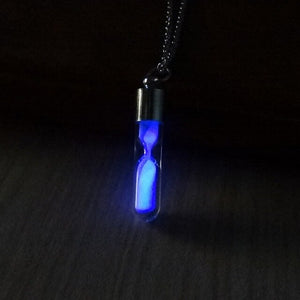 Glow In The Dark Hourglass Necklace