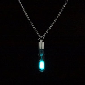 Glow In The Dark Hourglass Necklace