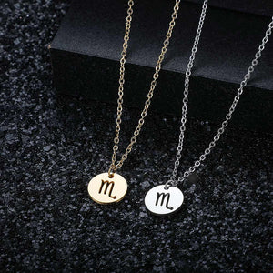 Women's Stainless Steel Zodiac Pendant Necklace