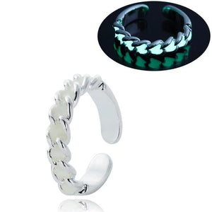 Adjustable Heart Shape Glow In The Dark Ring