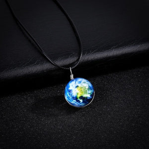 Handmade Glowing Galaxy Ball Necklace