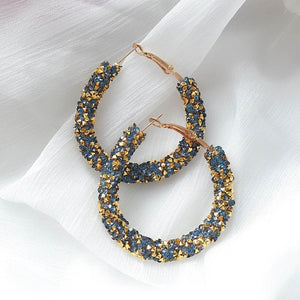 Shiny Rhinestone Crystal Hoops