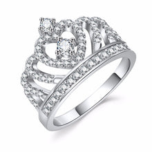 Load image into Gallery viewer, Women&#39;s Silver Crown Fashion Ring