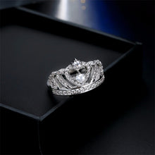 Load image into Gallery viewer, Women&#39;s Silver Crown Fashion Ring