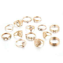 Load image into Gallery viewer, Women&#39;s 15 Piece Fashion Ring Set