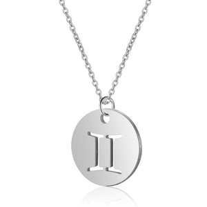 Women's Stainless Steel Zodiac Pendant Necklace