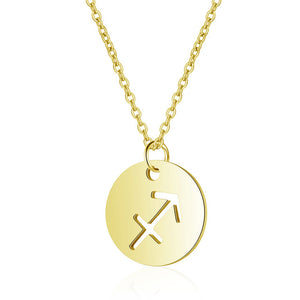 Women's Stainless Steel Zodiac Pendant Necklace