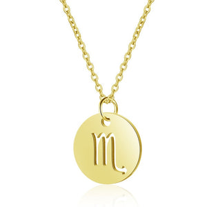 Women's Stainless Steel Zodiac Pendant Necklace