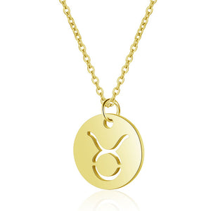 Women's Stainless Steel Zodiac Pendant Necklace