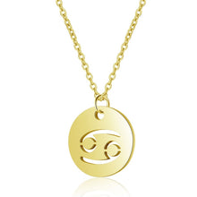 Load image into Gallery viewer, Women&#39;s Stainless Steel Zodiac Pendant Necklace