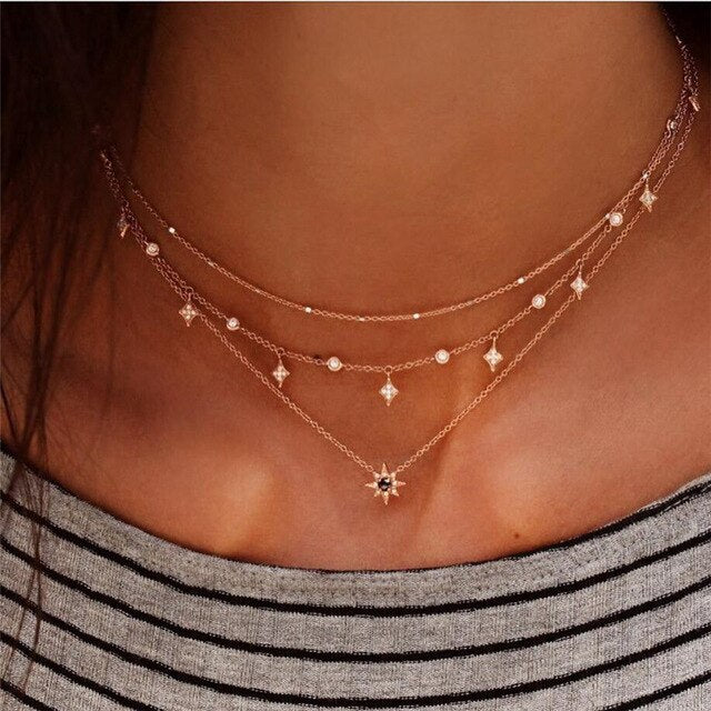 Three Layer Chain Necklace