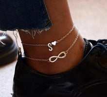 Load image into Gallery viewer, Women&#39;s Alphabet Letter Heart Anklet