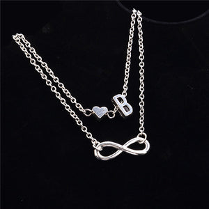 Women's Alphabet Letter Heart Anklet