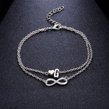 Load image into Gallery viewer, Women&#39;s Alphabet Letter Heart Anklet