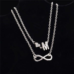 Women's Alphabet Letter Heart Anklet