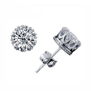 Men's Shining Crown Stud Earrings