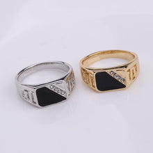 Load image into Gallery viewer, Men&#39;s Classic Gold Rhinestone Ring