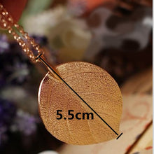 Load image into Gallery viewer, Golden Leaf Pendant Necklace