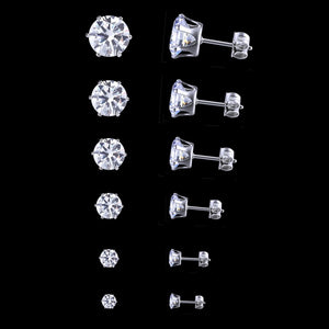 6 Pair Fashion Stud Earrings