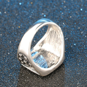 Men's Silver Hip Hop Crown Ring