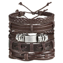 Load image into Gallery viewer, Men&#39;s Multi-Layer Leather Bracelet