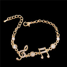 Load image into Gallery viewer, Women&#39;s Musical Notes  Gold Bracelet