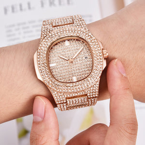 Diamond Quartz Stainless Steel Watch