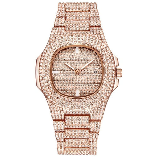 Diamond Quartz Stainless Steel Watch