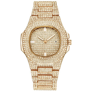 Diamond Quartz Stainless Steel Watch