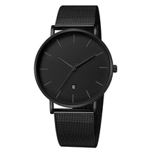 Load image into Gallery viewer, Men&#39;s Black Stainless Steel Wrist Watch