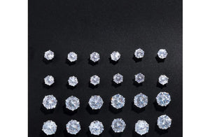 12 Pair Shiny Stud Earrings