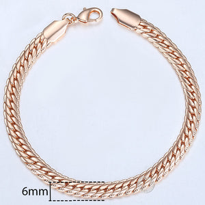 Men's Fox Tail Gold Link Bracelet