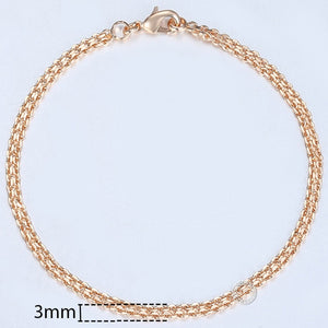 Men's Fox Tail Gold Link Bracelet