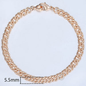 Men's Fox Tail Gold Link Bracelet