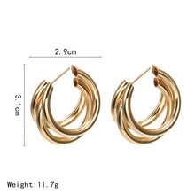 Load image into Gallery viewer, Women&#39;s Round Metal Earrings