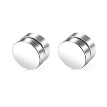 Load image into Gallery viewer, Round Magnet Stainless Steel Earrings